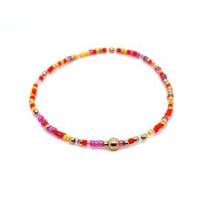 Enewton Pink/Yellow/Orange Beaded Bracelet